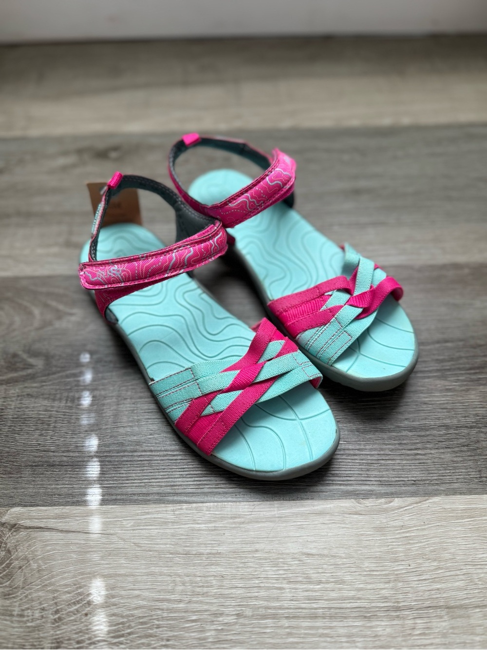 M.A.P Girls Sandals New Pink & Aqua Sport Sandals